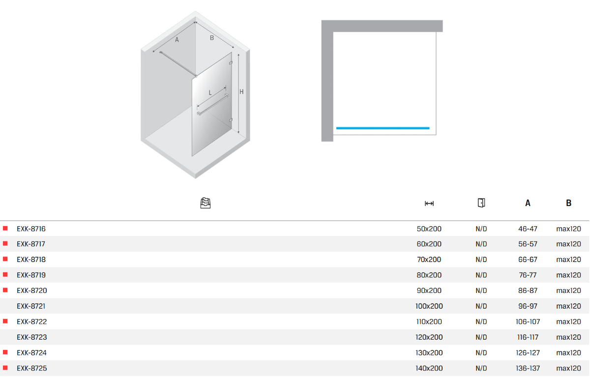 New Trendy avexa drzwi prysznicowe
